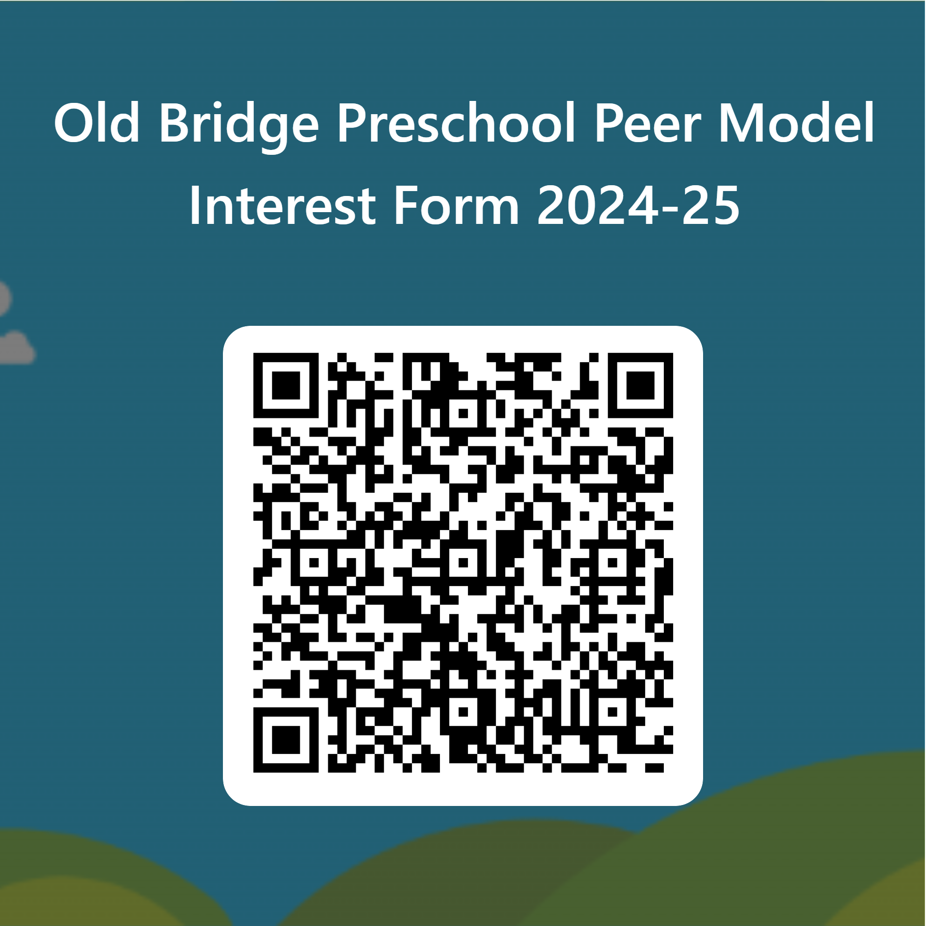 qr code for old bridge preschool peer model interest form 2024-2025.